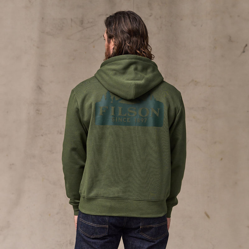 Scenic graphic hoodie von Filson | Surplus green (Green)