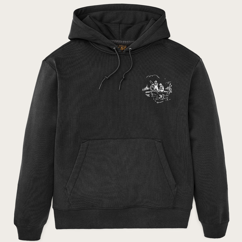 Trout graphic hoodie von Filson | Faded black (Black)