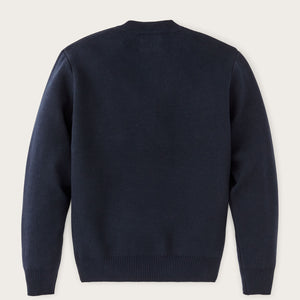 Cotton crewneck guide sweater by Filson | Dark navy (Blue)