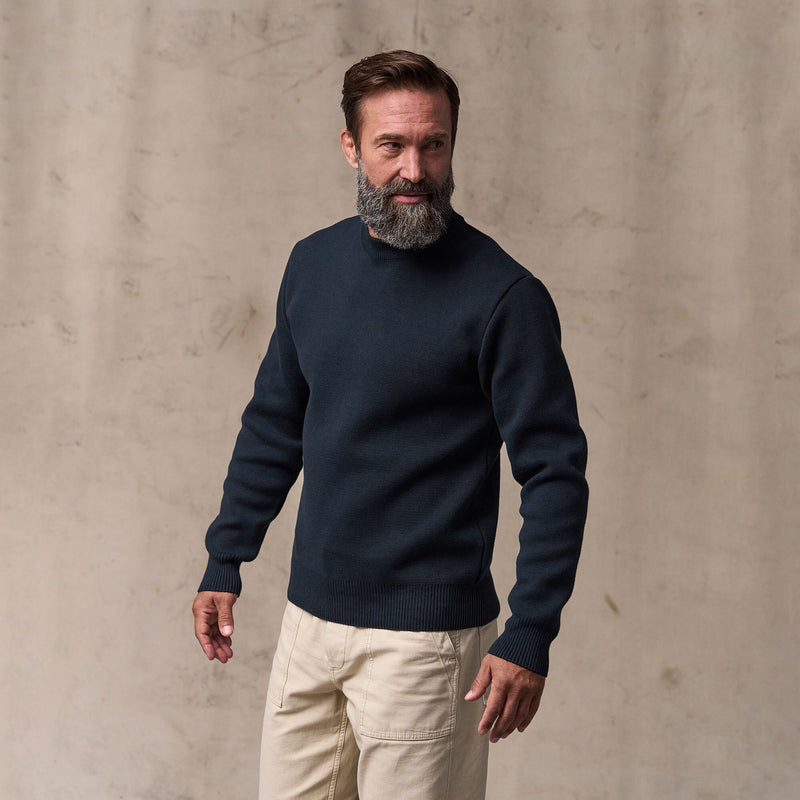 Cotton crewneck guide sweater by Filson | Dark navy (Blue)