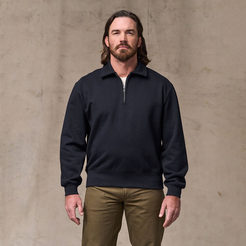 14-oz. heritage fleece quarter-zip von Filson | Dark indigo (Blue)