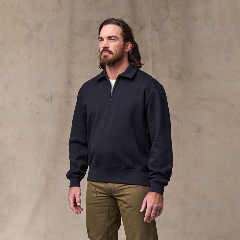 14-oz. heritage fleece quarter-zip von Filson | Dark indigo (Blue)