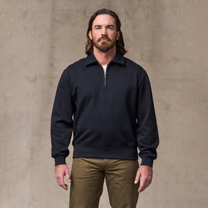 14-oz. heritage fleece quarter-zip von Filson | Dark indigo (Blue)