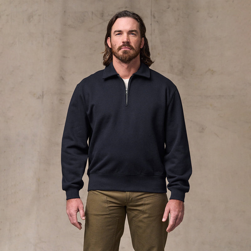 14-oz. heritage fleece quarter-zip von Filson | Dark indigo (Blue)