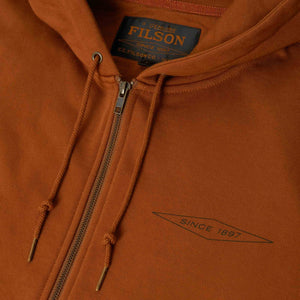 Outrider diamond full zip hood von Filson | Whiskey (Orange)