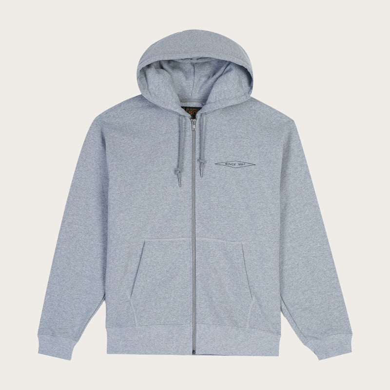 Outrider diamond full zip hood von Filson | Melange (Gray)