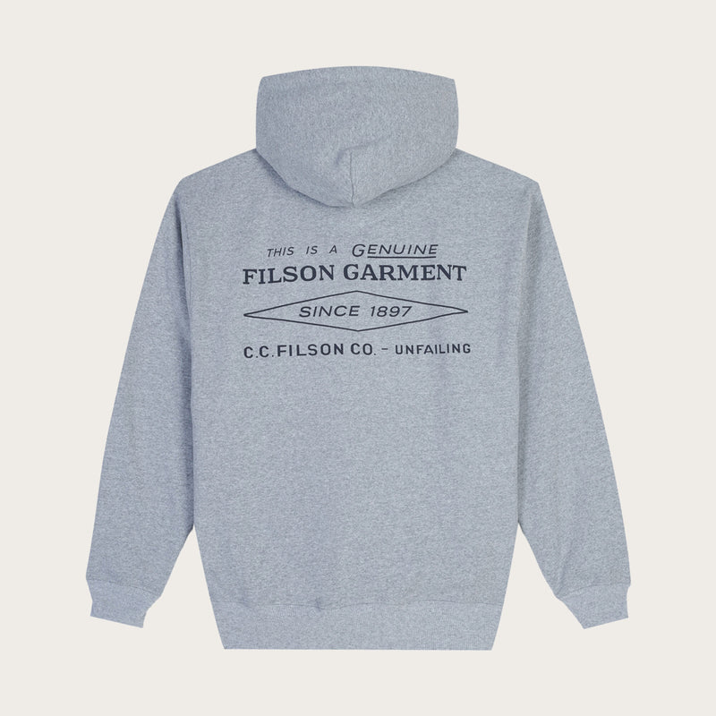 Outrider diamond full zip hood von Filson | Melange (Gray)