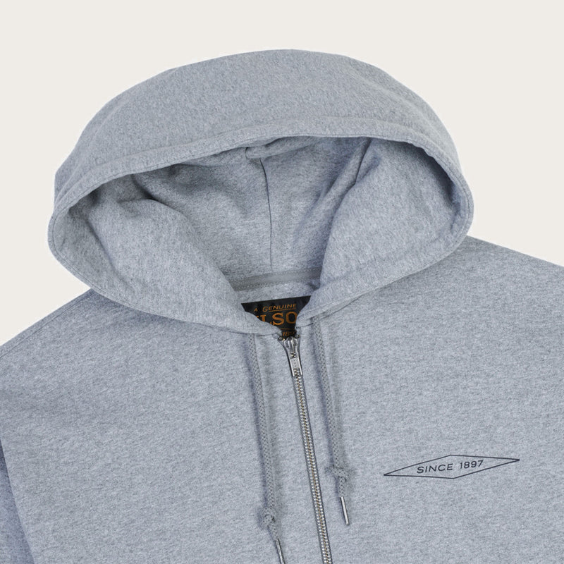 Outrider diamond full zip hood von Filson | Melange (Gray)