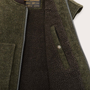 Lined mackinaw wool work vest di Filson | Forest green (Green)