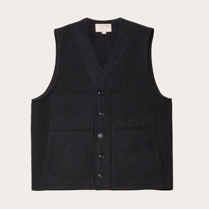 Gilet in lana mackinaw di Filson | Charcoal (Black)