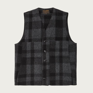 Gilet in lana mackinaw di Filson | Charcoal/black herit (Gray)