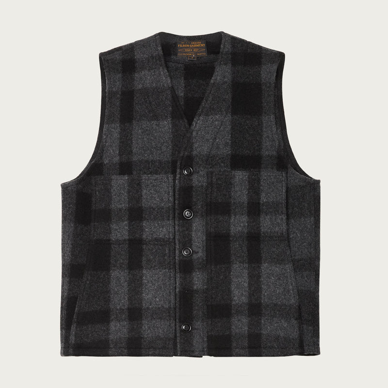 Gilet in lana mackinaw di Filson | Charcoal/black herit (Gray)