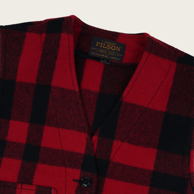 Mackinaw wool vest von Filson | Red/black plaid (Red)