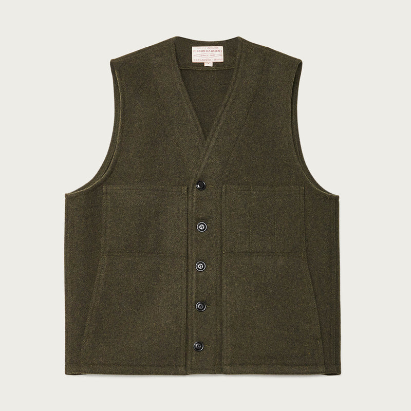 Gilet in lana mackinaw di Filson | Forest green (Green)