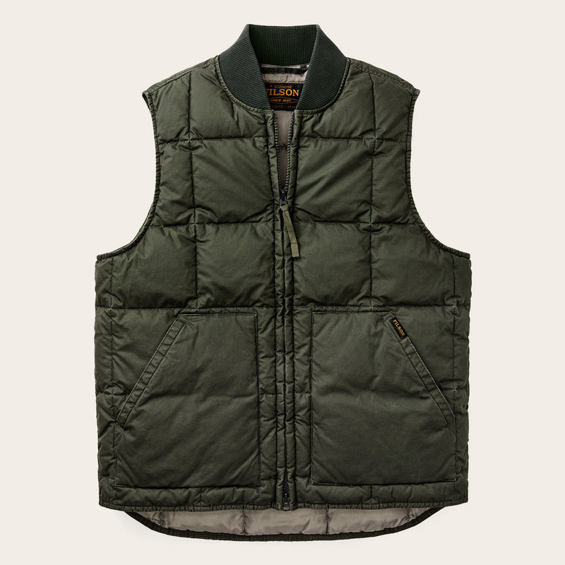 Heritage cotton down vest by Filson | Beluga (Green)