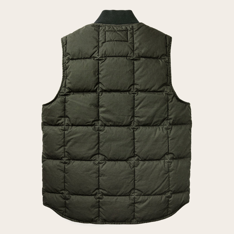 Heritage cotton down vest by Filson | Beluga (Green)