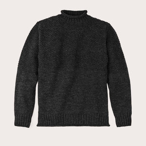 Wool roll neck fisherman's sweater von Filson | Charcoal heather (Gray)