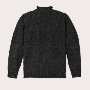 Wool roll neck fisherman's sweater von Filson | Charcoal heather (Gray)