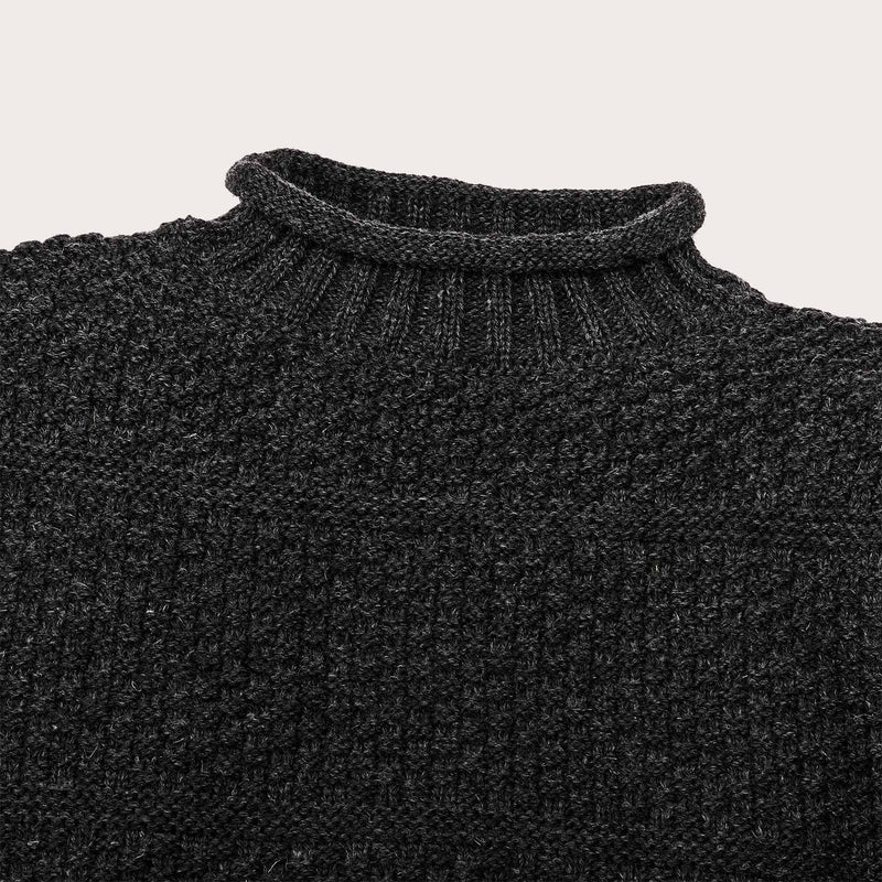 Wool roll neck fisherman's sweater von Filson | Charcoal heather (Gray)