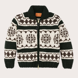 Handmade full-zip sweater by Filson | Forest / nordic (Black)