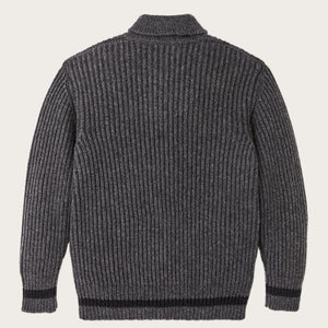 Bristol shawl neck sweater by Filson | Gray heather / dark
