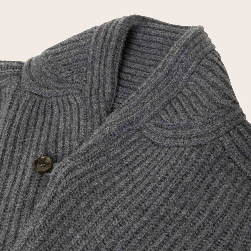 Bristol cardigan sweater by Filson | Medium grey melange (Gray)