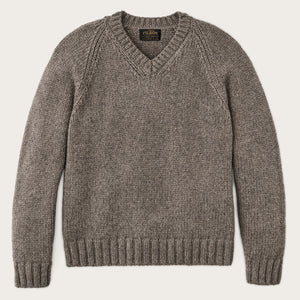 3-gauge alpaca blend sweater by Filson | Bark heather