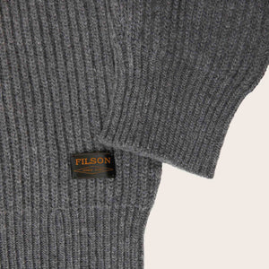 Cascade rib button up sweater von Filson | Medium grey melange (Gray)