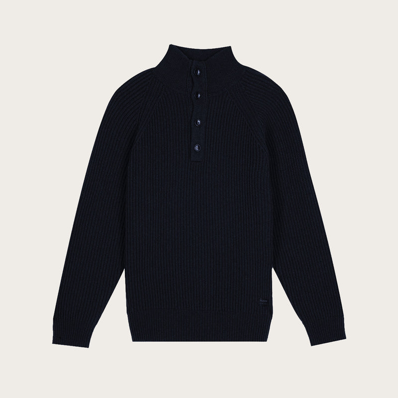 Cascade rib button up sweater von Filson | Dark navy (Blue)