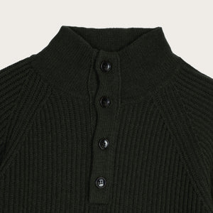 Cascade rib button up sweater von Filson | Pine green (Green)