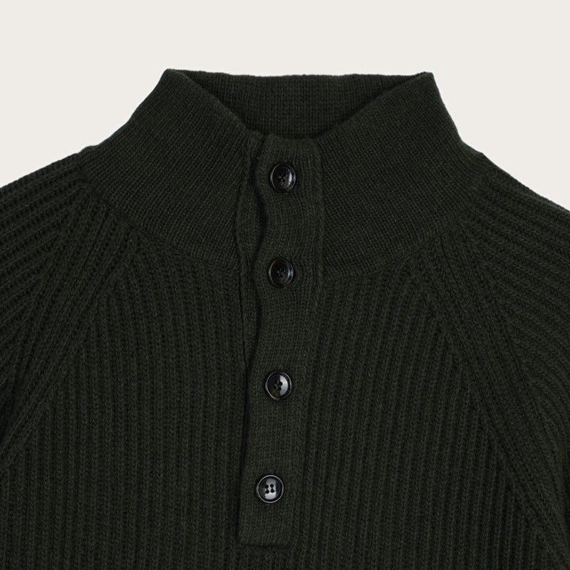 Cascade rib button up sweater von Filson | Pine green (Green)