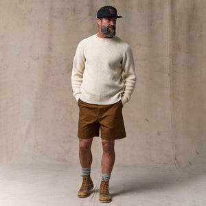 Vintage cotton crewneck sweater von Filson | Natural (Beige)