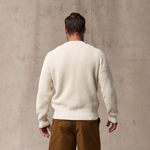 Vintage cotton crewneck sweater von Filson | Natural (Beige)