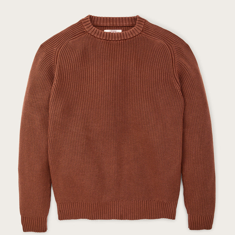 Vintage cotton crewneck sweater von Filson | Rust (Red)