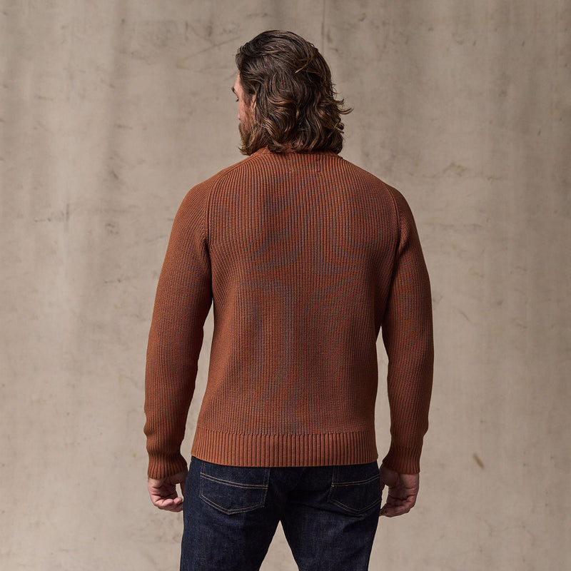 Vintage cotton crewneck sweater von Filson | Rust (Red)