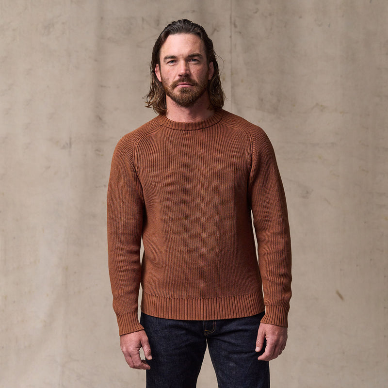 Vintage cotton crewneck sweater von Filson | Rust (Red)
