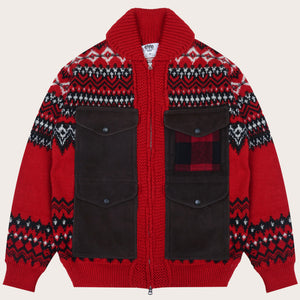Filson x junya shetland jacket by Filson | Red x drk brwn (Red)
