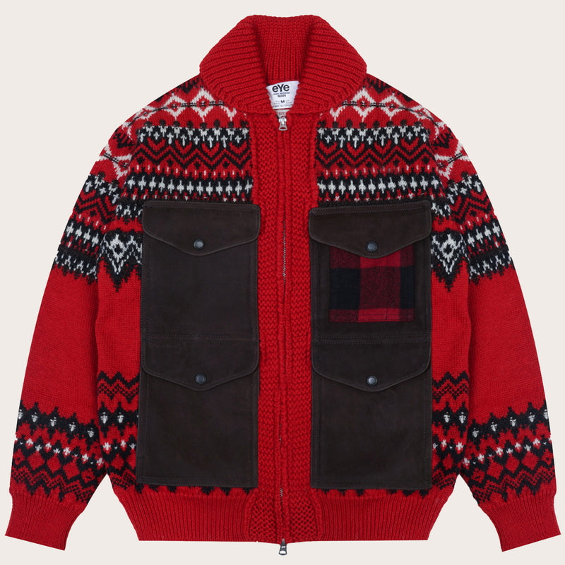 Filson x junya shetland jacket by Filson | Red x drk brwn (Red)