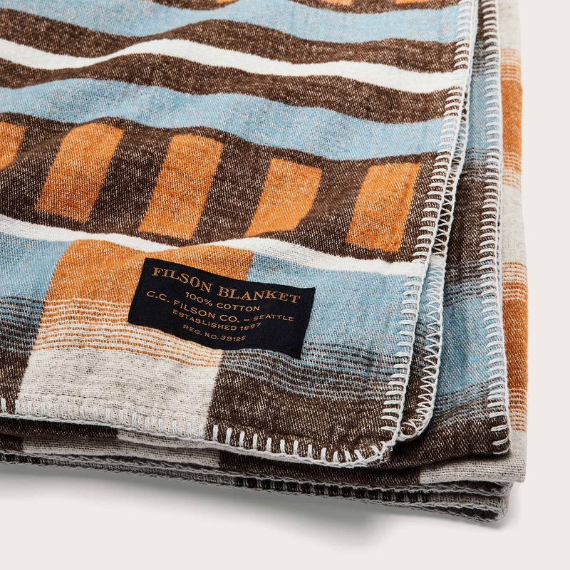 Western tracks blanket von Filson | Blue gold multi (Multicolor)