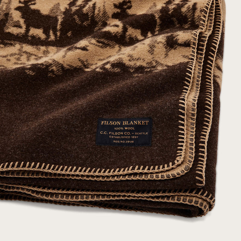 Jacquard wool blanket von Filson | Brown khaki m (Brown)