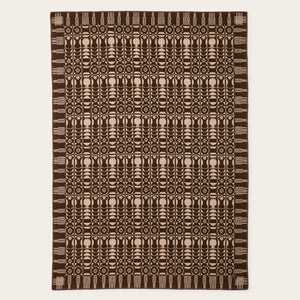 Jacquard wool-blend blanket von Filson | Port (Brown)