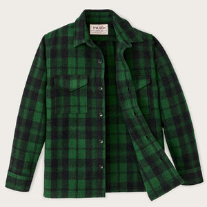 Wool jac-shirt by Filson | Green / black plaid (Green)