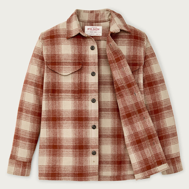 Wool jac-shirt von Filson | Brick multi plaid (Red)