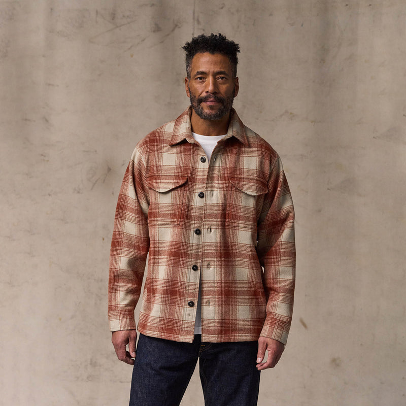 Wool jac-shirt von Filson | Brick multi plaid (Red)