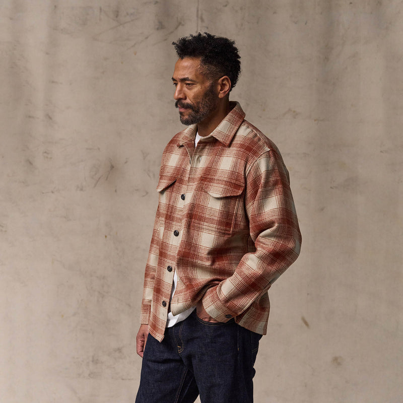 Wool jac-shirt von Filson | Brick multi plaid (Red)