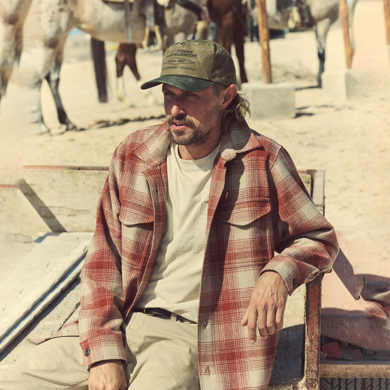 Wool jac-shirt von Filson | Brick multi plaid (Red)