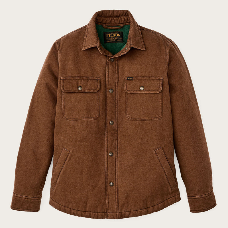 Fleece-lined jac-shirt by Filson | Brown (Brown)