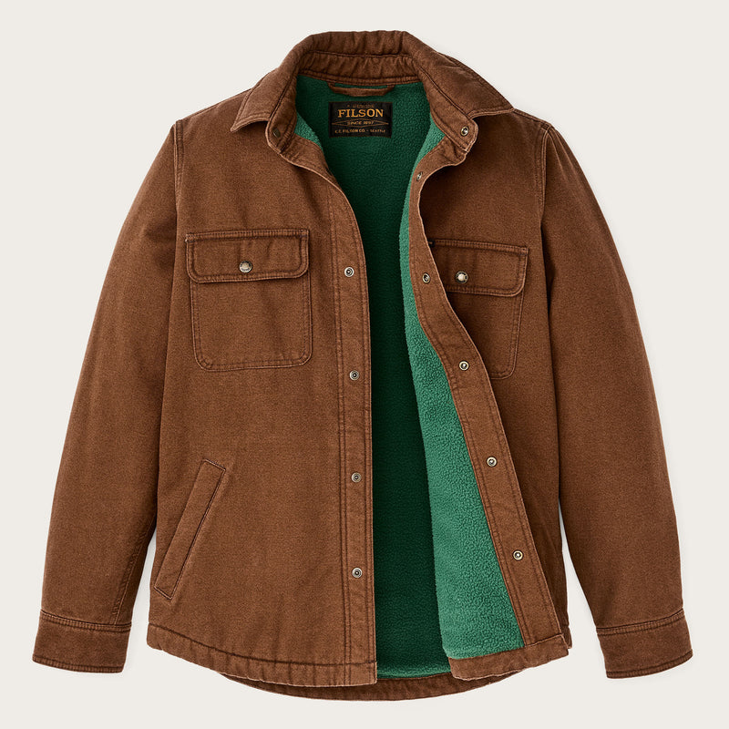 Fleece-lined jac-shirt by Filson | Brown (Brown)