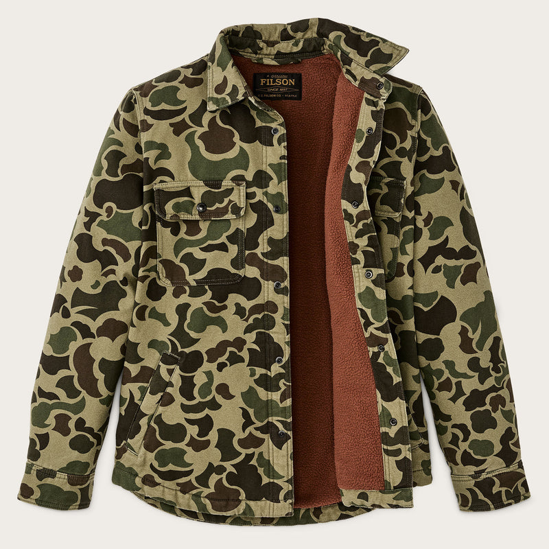 Jac-shirt foderata in pile di Filson | Tundra shrub camo (Green)