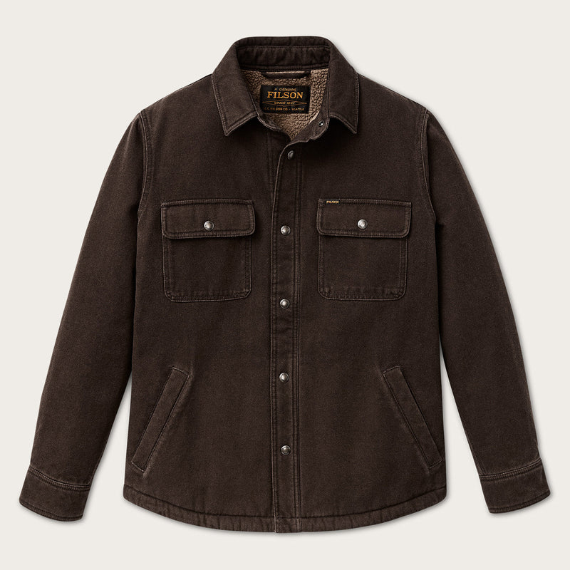 Fleece-lined jac-shirt by Filson | Dark brown (Brown)